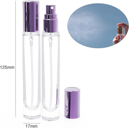 10ML 5PCS Cologne Atomizer Empty, Glass Perfume Bottle Set, Mini Perfume Bottles Refillable With Dispenser Tools, Pocket Spray Bottle for Travel and Sample Container