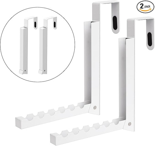 Inntop Over The Door Hanger Hooks for Clothes, Over The Door Clothes Drying Rack for Laundry, Heavy Duty Metal Foldable Portable Clothing Hanging Rack (2 Pack)
