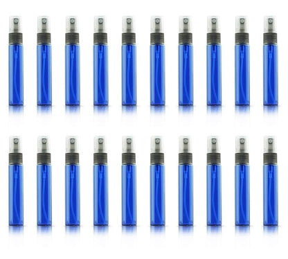 20 Pack Set 10ML Protable Refill Bulk Atomizer Spray Travel Perfume Bottle Hydrating Empty Bottle (Blue)