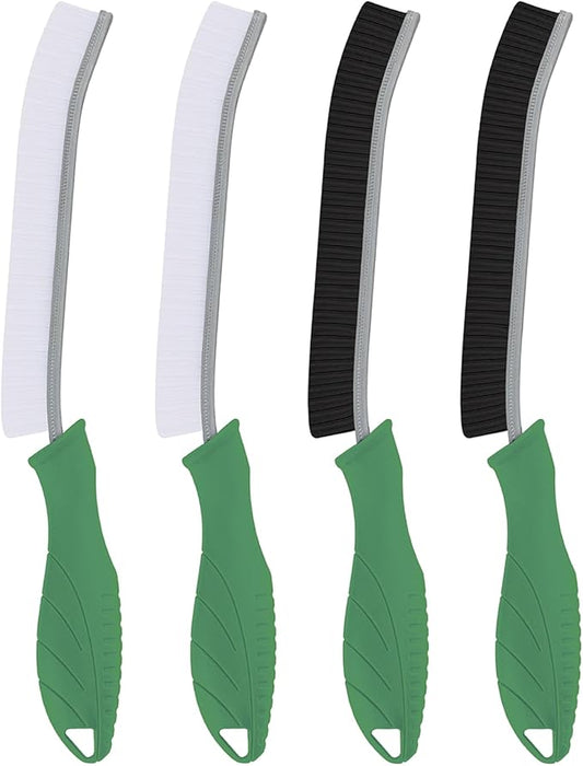 TQRR Toilet Brush, 4Pcs Bathroom Cleaning Brush, Toilet Scrubber, Deep Toilet Bowl Brush with Hanging Hole, Multifunctional Gap Cleaning Brush, Bristles for Kitchen Sinks, Tub,Shower (4, Green)