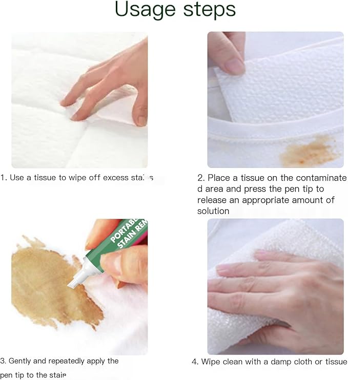 Haiqing Advanced Stain Bleach Pen for Clothing - Essential Travel Size Toiletries and Accessories - Instantly Remover New Sta*ins for All Clothes, Perfect for Travel (2pcs)