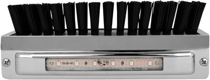 GG Grand General Chrome Aluminum 7-1/2" (L) x 2-5/8" (H) x 3" (D) Boot Caddies, black brush w/amber/clear led, 98981