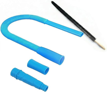 Upgraded Dryer Vent Cleaner Kit, Universal Dryer Vacuum Hose Attachment for All Vacuums, 31.5 Inch Flexible Hose for Deep Cleaning, Removes Lint & Clogs(Vacuum hose and brush)