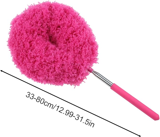 Extendable Cleaning Duster - Household Furniture Dusting Tool, Ceiling Fan Dust Remover | Flexible Telescopic Handle System, Bendable Microfiber Head with Soft Reach for High Area Cleaning