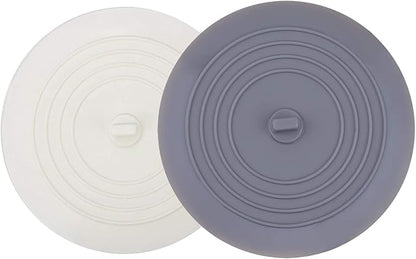 V-TOP Tub Stopper 2 Pack, 6 inches Large Silicone Drain Plug Hair Stopper Flat Suction Cover for Kitchen Gadgets Bathroom Accessories and Laundry