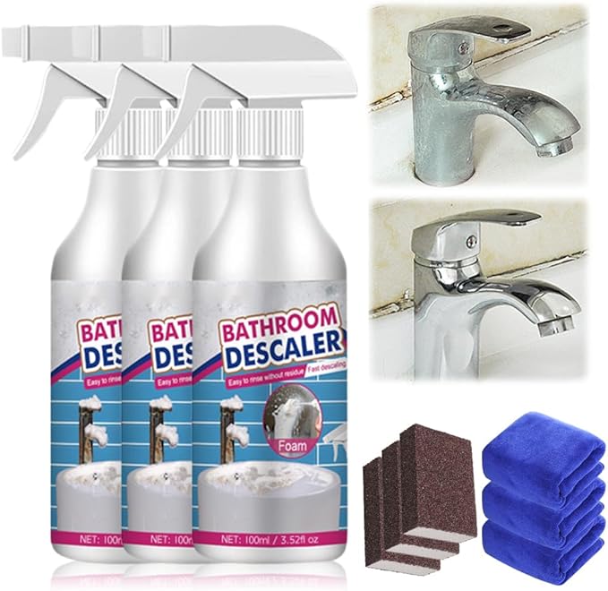 Eadwe Bathroom Descaler Cleaner, 2026 New Multipurpose Stubborn Stains Cleaner, Bathroom Descaler Cleaners, Bathrooms Cleaning Foam Spray for Kitchen Bath Sink Glass (3)