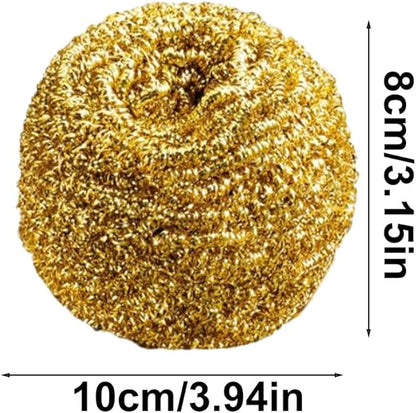 Copper Dish Scrubber – Extra Strength Ball | Heavy-Duty Cleaning Ball for Pots, Pans & Grills, Removes Stubborn Dirt, Buildup & Oil Stains; Perfect for Kitchen, Barbecue, Tile & Baking Surfaces