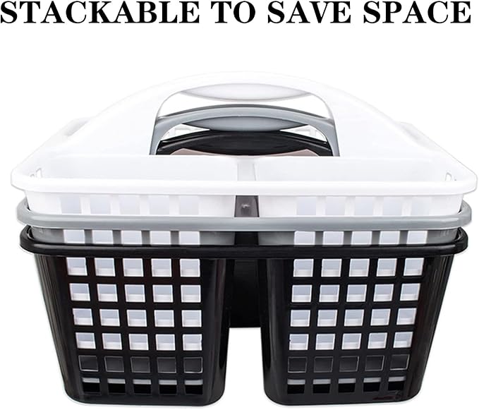 Portable Shower Caddy Basket,Convenient Cleaning Supplies Organizer with Compartments and Handle,Ideal for Bathroom, Bedroom, Kitchen, College Dorm,Garden,etc.Blue-2 Pcs