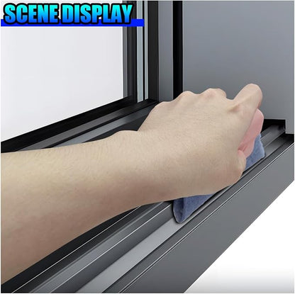 3PCS Magic Window Track Cleaner, Window Groove Cleaning Brush Tools Set, Hand-held Window Track Cleaner, Auto Clean Accessory for Sliding Door, Sill, Tile Lines, Shutter, Car Vents (PK&GN&GY)