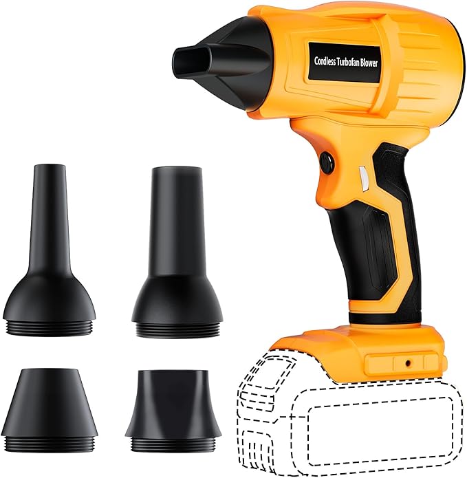 Mini Blower Cordless Air Blower Duster Compatible with Dewalt 20V Max Battery, Handheld Blower Turbo Jet Fan Dust 350W 96000 RPM Adjustable Wind Speed for Dust Removal Cleaning (Tool Only)