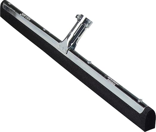 SPARTA Flo-Pac Double Foam Floor Rubber Squeegee Window Squeegee with Heavy Duty Steel Frame for Floor, Bathroom, Kitchen, Concrete, Tile, Garage, Commercial Use, 22 Inches, Black, (Pack of 10)