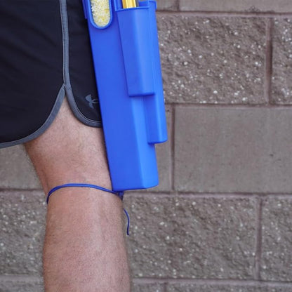 XERO Window Cleaning Holster and Belt- Detachable Side Bucket on a Belt Squeegee and Tool Holder for Home & Professional Cleaners-Fits up to Two 12-Inch Squeegees and One 18-inch squeegees- Blue
