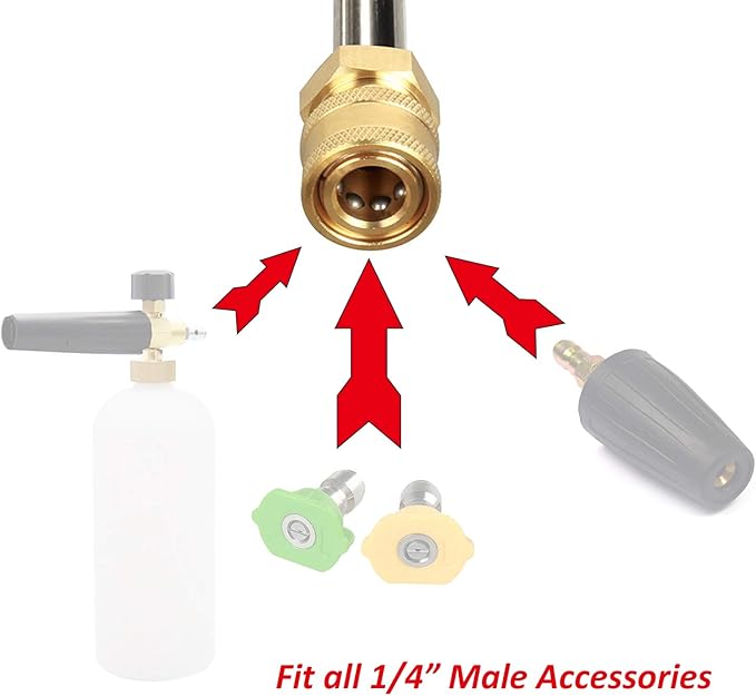 STYDDI Pressure Washer Gun Adapter with 1/4” Quick Connector, Quick-Connect Pressure Washer Replacement Spray Wand Compatible with Portland 1750 Electric Power Washer