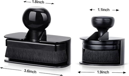 2pcs Large Car Tire Shine Applicator,Vegan Tire Shine Brush - Automotive Tire Dressing Applicator Brush with Storage Stand for Tire Detailing & Car Wash Kit, 3.6 Inch Length (Black)