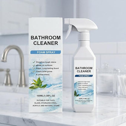 Scale Remover Bathroom Cleaner Foam Spray, Formula for Hard Water Stains, Toilet Grime & Soap Scum on Multi-Surfaces, Powerful Scale Remover, Suitable for Tiles, Glass, Stainless, Steel