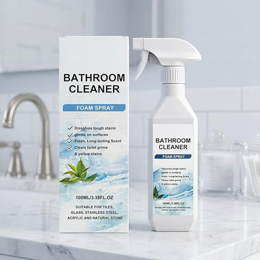 Scale Remover Bathroom Cleaner Foam Spray, Formula for Hard Water Stains, Toilet Grime & Soap Scum on Multi-Surfaces, Powerful Scale Remover, Suitable for Tiles, Glass, Stainless, Steel