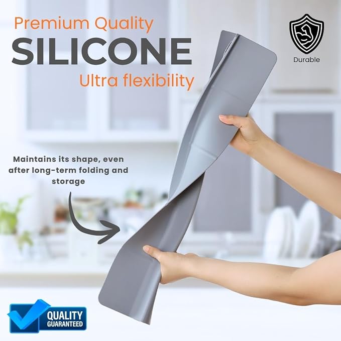Extra Wide Silicone Sink Splash Guard 18” – Pearl White- small