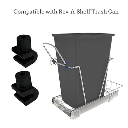 Snap Handle Connector Accessories Compatible with Rev-A-Shelf 27-Quart Soft Close Double Pull Out Trash Can, Trash Can Replacement Parts (4)