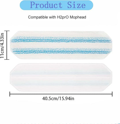 4-Pack Mop Pads Replacements for Flat Mop System, Reusable Microfiber Mop Refills