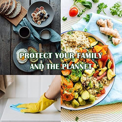 Reusable Paperless Paper Towels - Zero Waste Eco Friendly Washable Paper Towel,Lint Free Highly Absorbent Kitchen Cleaning Cloths,30 Pack Fast Drying Solid Color Cloth Napkins 10x10 Inches