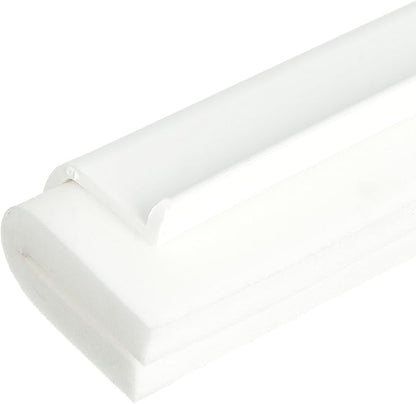 SPARTA 4156802 Plastic Floor Squeegee, Shower Squeegee With Double Foam For Window, Glass, Shower Door, Floor, Windshield, 24 Inches, White