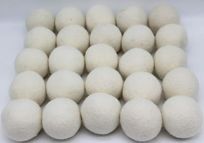 Wooland Wholesale Bulk Laundry XL Premium Wool Dryer Balls - 100% New Zealand Organic Wool Natural Fabric Softener for Sensitive Skin, Babies (100 Count)