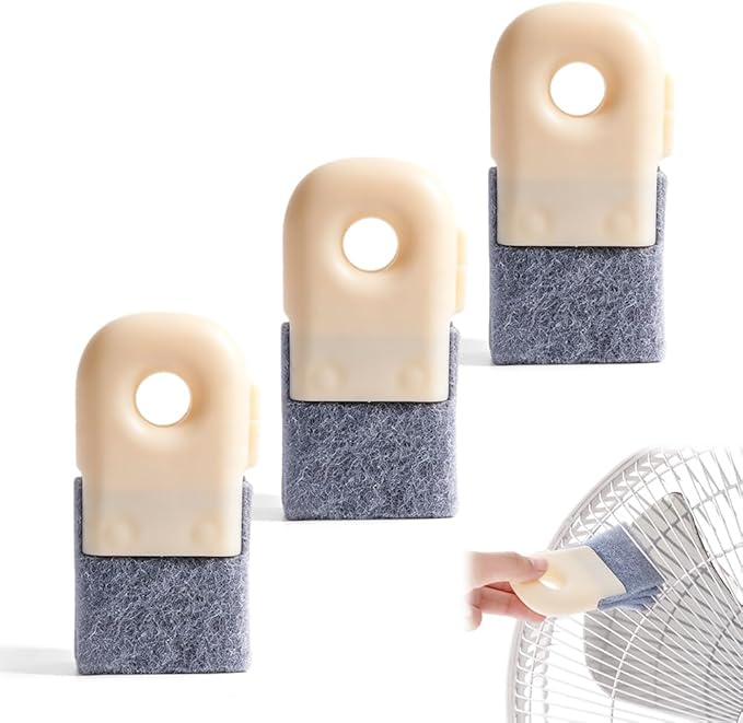 Magic Window Track Cleaner, Window Track Cleaner, Multi-Purpose Groove Gap Cleaning Brush, Ergonomic Clean Tool for Window Sill, Car Vent and Home Narrow Corner Cleaning (3pcs Cream Color)
