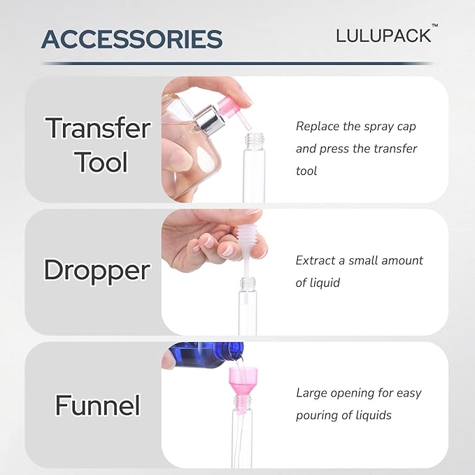 Lulupack Travel Perfume Bottle Refillable - Cologne Spray Atomizer Mini - Small Travel Size Empty Sprayer for Refill Sample Container - Portable Fragrance Decant Dispenser for Women Men 8ml 6PCS Red