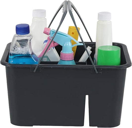 Xyskin Portable Shower Caddy Basket with Handle, Plastic Cleaning Caddy Bathroom Organizer Tote for College Dorm Essentials, Bath Storage, Grey