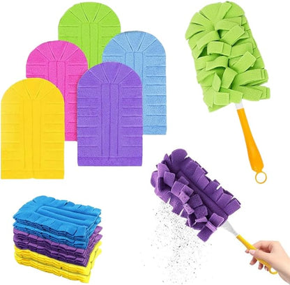 Reusable Chenille Microfiber Dust Duster, 2026 New Reusable Duster with Removable Washable Cloth Covers, 360°Electrostatic Duster Refills, Multi-Surface Dusting Mop for Efficient Home Cleaning (1Set)