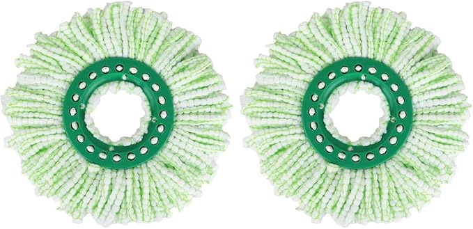 Mop Head Replacement for Libman Tornado Spin Mop System, Resuable Microfiber Mop Refill Pad, Easy to Replace, Machine Washable（2 Pack）