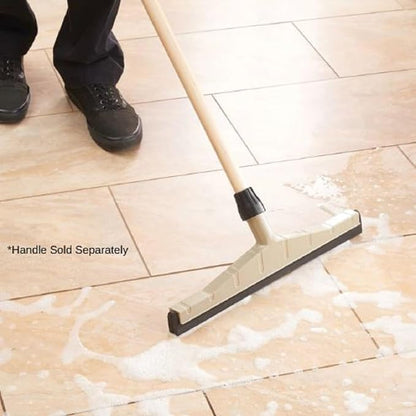 Soro Essentials- 18” Double Foam Blade Floor Squeegee Head Plastic- Commerical Lightweight Floor Scrubber Floor Squeegee for Tile Rubber Blade Cleaning Supplies Home Kitchen Restaurant
