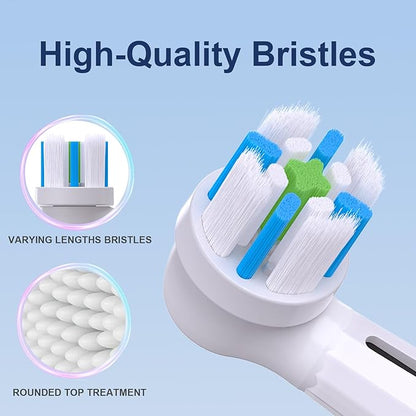 8 Pack IO Brush Head Compatible with Oral B IO 2/3/4/5/6/7/8/9/10/Deep Clean Electric Toothbrush, Replacement Heads Compatible with Oral B IO for Effective Cleaning (Black/White)