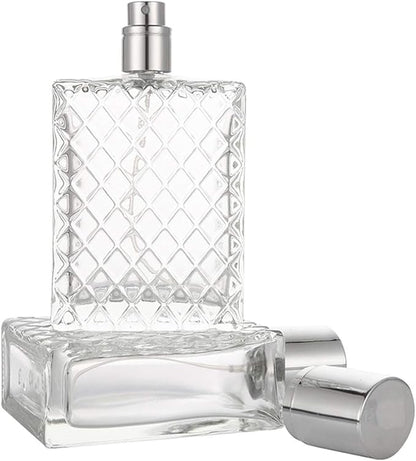 100ml 3.4 oz Refillable Spray Perfume Bottles large cosmetic Fine Mist Atomizer Empty Portabe Clear Glass Essential Oil Container for Travel