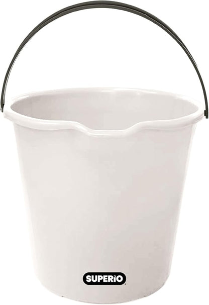 Superio Plastic Cleaning Bucket for Home, 2 Gallon Pail for Mopping with Large Spout - Bucket for Floor Mopping, Car Wash - Bowls for Camping, Fishing