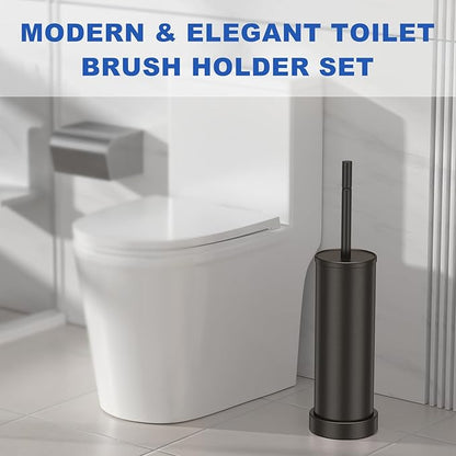 Toilet Brush and Holder Set: 304 Stainless Steel