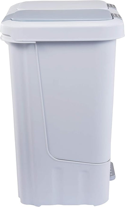 Step N' Sort 2 x 5.5 Gallon, Dual Trash and Recycling Bin with Slow Close Lid, White, 40 Liter (SNS402-W)
