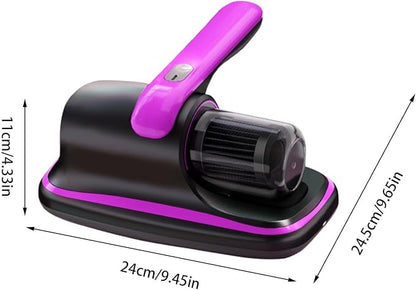 Deep Mattress Cleaner, Portable Uv Vacuum, Bed Cleaning Machine, Removable Filter System, Roller Brush Vacuum for Dust Pet Hair Tiny Particles, Home Bedroom Upholstery 24x24.5x11cm