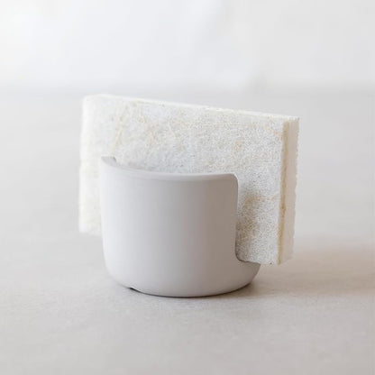 Selegna Diatomite Stoneware Sponge Holder & Sink Caddy, Drying Stone Kitchen Sink Organizer for Counter, Water-Absorbing Diatomaceous Earth Sponge Tray for Kitchen & Bathroom Countertop