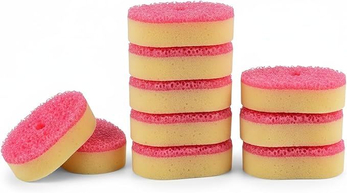 10-Pack Dish Wand Sponge Refills for Scrub Daddy Dish Daddy (red)