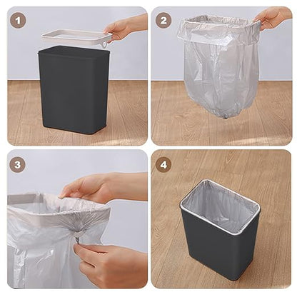 3 PACK - Bathroom Trash Can with Lid - 2.5 Gallon Automatic Trash Cans Touchless - Bedroom, Office - Small Smart Garbage Can - Electric, Narrow - Motion Sensor Trash can Bathroom ( Matte Black )