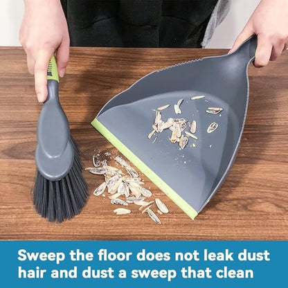Dust Pan Broom Dustpan Brush - Dust Pans with Brush, Hand Broom and Dustpan Set, Handheld Broom and Dustpan Set, Used to Clean Floors, Tables, Animal Cages, PET Fiber Bristles (3pcs)