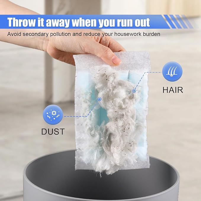 YoRise Duster Refills, Microfiber Cleaning Tools with 1 Handle, Heavy Duty Electrostatic Duster Replacement Head, Disposable Cleaning Supplies for Car, Kitchen, Bedroom, Furniture, Blinds(50PCS)