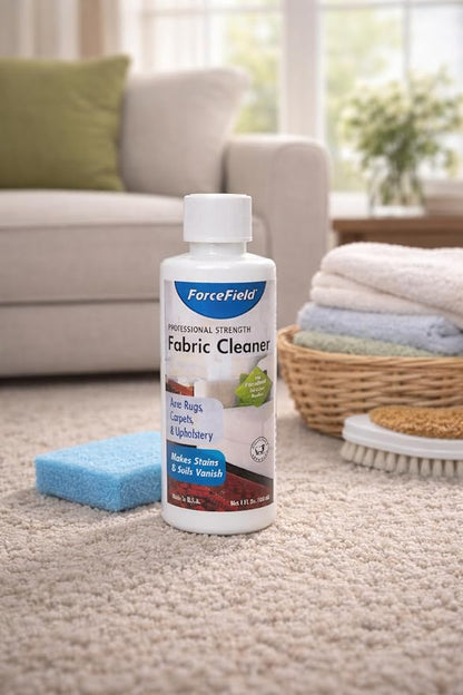 ForceField Fabric Cleaner 4 oz – Removes Tough Stains from Upholstery, Carpet, Rugs & Clothing – No Re-Soiling Formula, WoolSafe Approved, Deep Fiber Cleaning