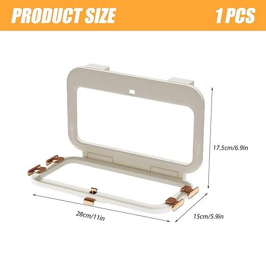 Foldable Trash Bag Holder, Over Cabinets Door Garbage Bag Holder Rack, Space Saving Folding Kitchen Trash Can, Hanging Waste Garbage Can Rack, Collapsible Trash Can Rack, Dishcloth Towel Hanger