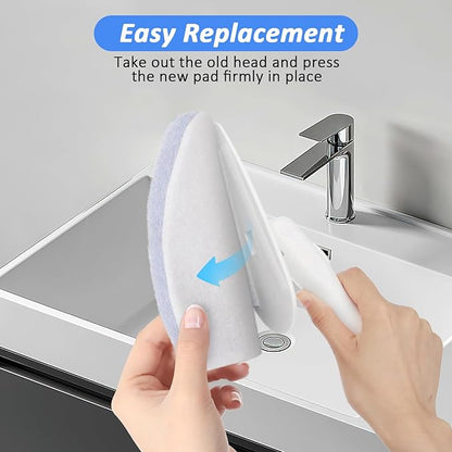 6 Pack Scrubber Refill Compatible with Scotch Brite Tub and Tile Scrubbers, Replacement Scrubber Refill Pads, Non-Scratch and Reusable Bathtub,for Cleaning Tub, Tile, Wall and Floor (Only Refills Pad)