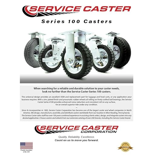 Service Caster RUB-SCC-100S280-PNB-2-R280-2 4436M1 FG4436M10000 Rubbermaid Replacement Caster Kit
