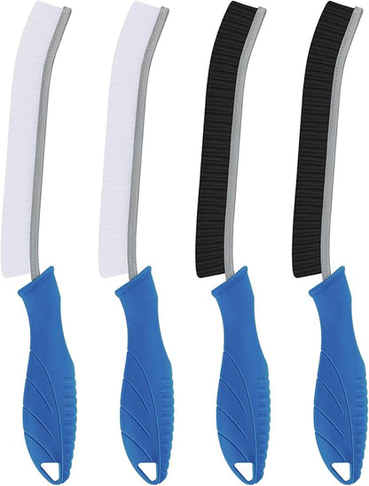 TQRR Toilet Brush, 4Pcs Bathroom Cleaning Brush, Toilet Scrubber, Deep Toilet Bowl Brush with Hanging Hole, Multifunctional Gap Cleaning Brush, Bristles for Kitchen Sinks, Tub,Shower (4, Lichen Blue)