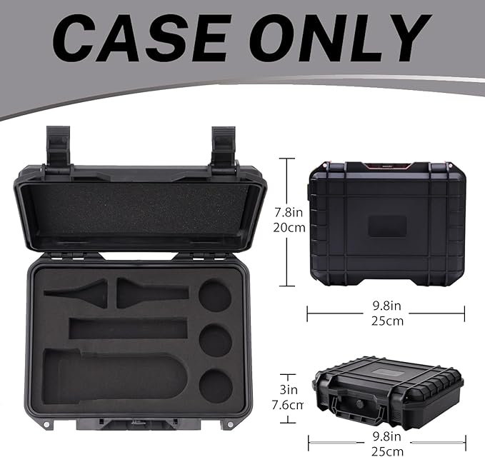 Hard Case for WOLFBOX MF100/MF50 Electric Air Duster | High-Density Protective EVA Liner | Portable Travel Carrying Organizer Storage Bag Holder for Blower Tool Accessories | Black & CASE ONLY