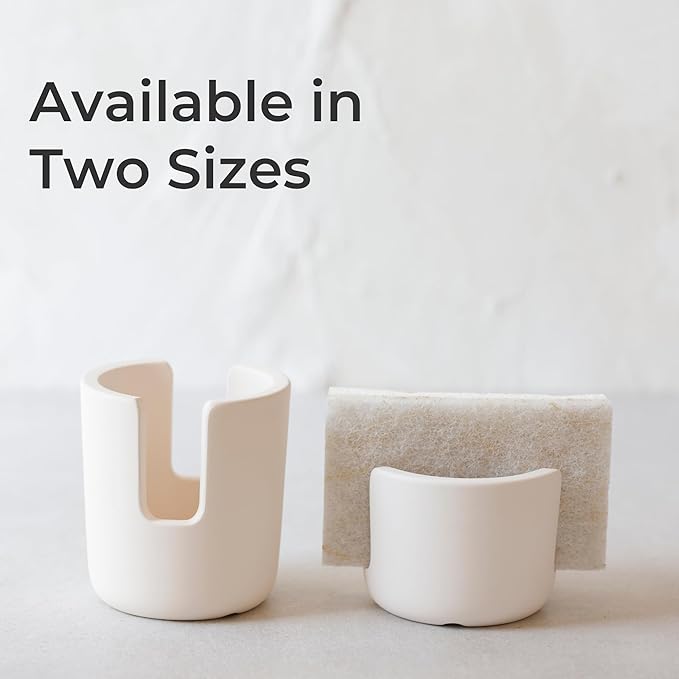 Selegna Diatomite Stoneware Sponge Holder & Sink Caddy, Drying Stone Kitchen Sink Organizer for Counter, Water-Absorbing Diatomaceous Earth Sponge Tray for Kitchen & Bathroom Countertop